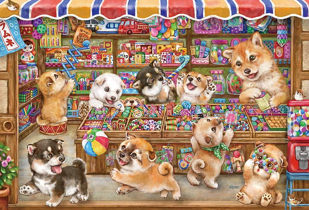

[Made in Japan] Beverly 1000-Piece Jigsaw Puzzle, Shiba s Candy Shop (49 x 72 cm), 31-521, Brown
