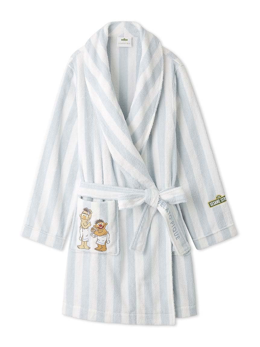 

SESAME STREET UNISEX Striped Towel Robe PUCT245230 BLU [Gelato Pique]