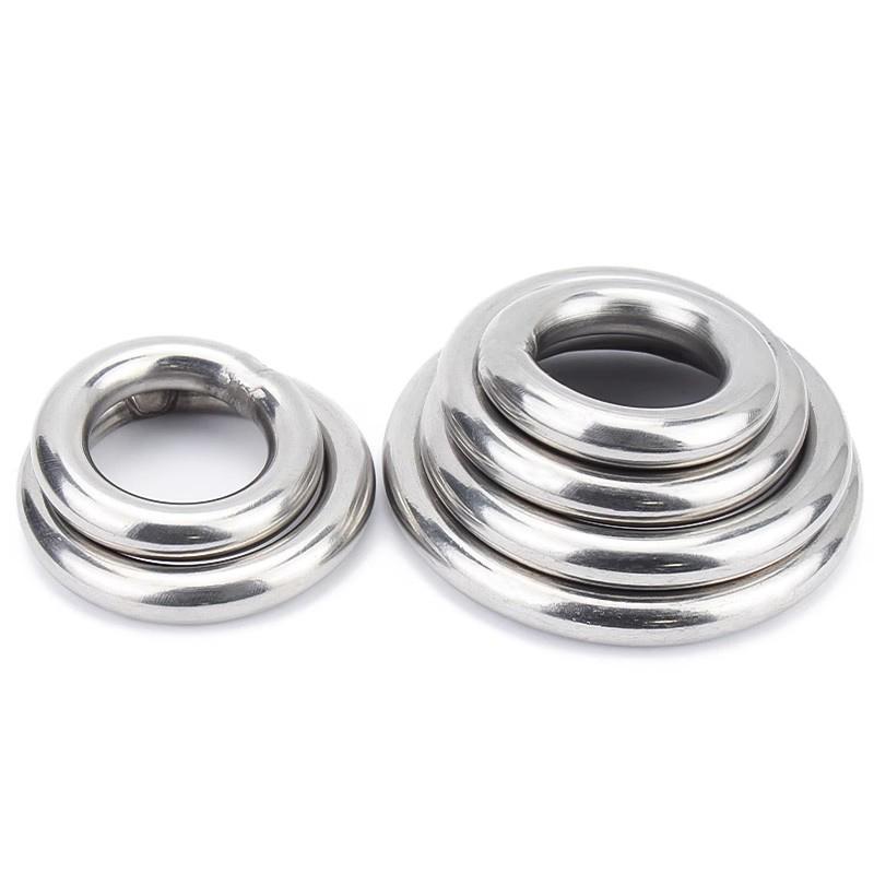 304 Stainless Steel Welded Circular Round Ring M3~M8 O-Shaped Ring Solid Steel Ring Gaskets for Pet Yoga Hanging ID15~60mm