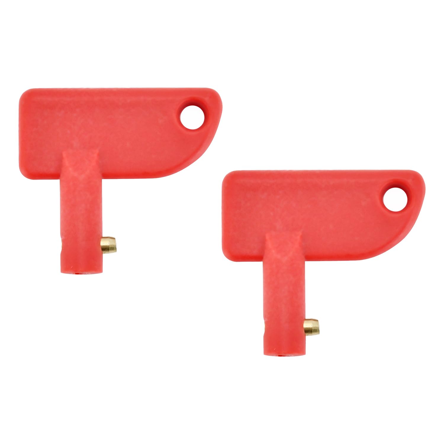 2X Battery Disconnect Switch Key Spare Mini Key Battery Disconnect Isolator Power Kill Switch Compatible with Marine Boat RV Car ATV Auto Truck Red