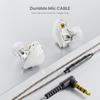 BASN Bmaster IEM Triple Driver In-Ear Monitor Earphones with Two Detachable MMCX Cables for Musicians and Drummers (White)