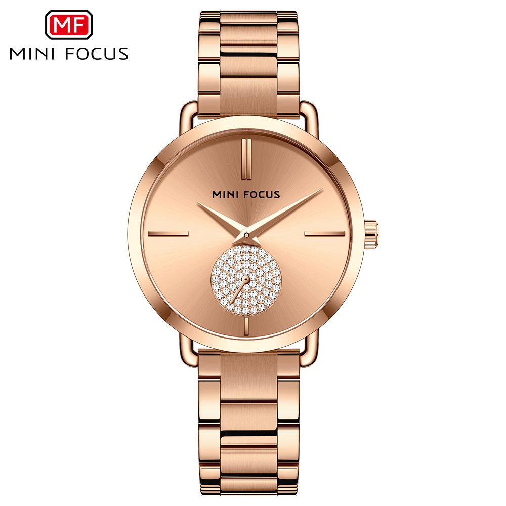 Light Luxury Diamond Set Women's Watch Simple Sun Pattern Waterproof Steel Belt Women's Watch