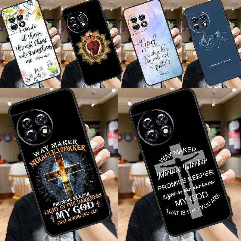Bible Jesus Christ Case For OnePlus 12R 12 11 10 9 Pro 10R 9R 8T 10T Nord 3 2 CE 4 Lite N10 N20 N30 Back Cover