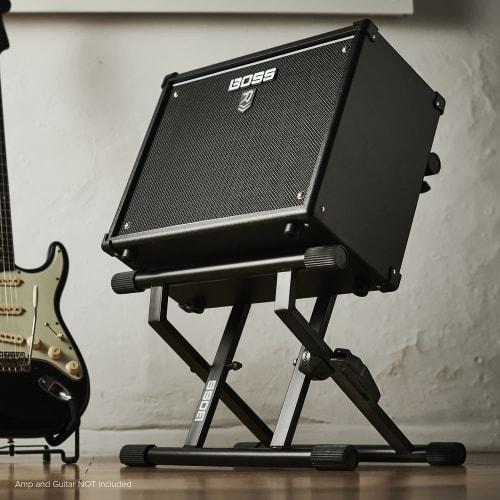 BOSS BAS-1 Amplifier Stand, Supports Up To 21kg, Adjustable Back Width, Foldable, Durable Steel Construction, Katana/Blues Cube, Guitar/Bass, for Stud
