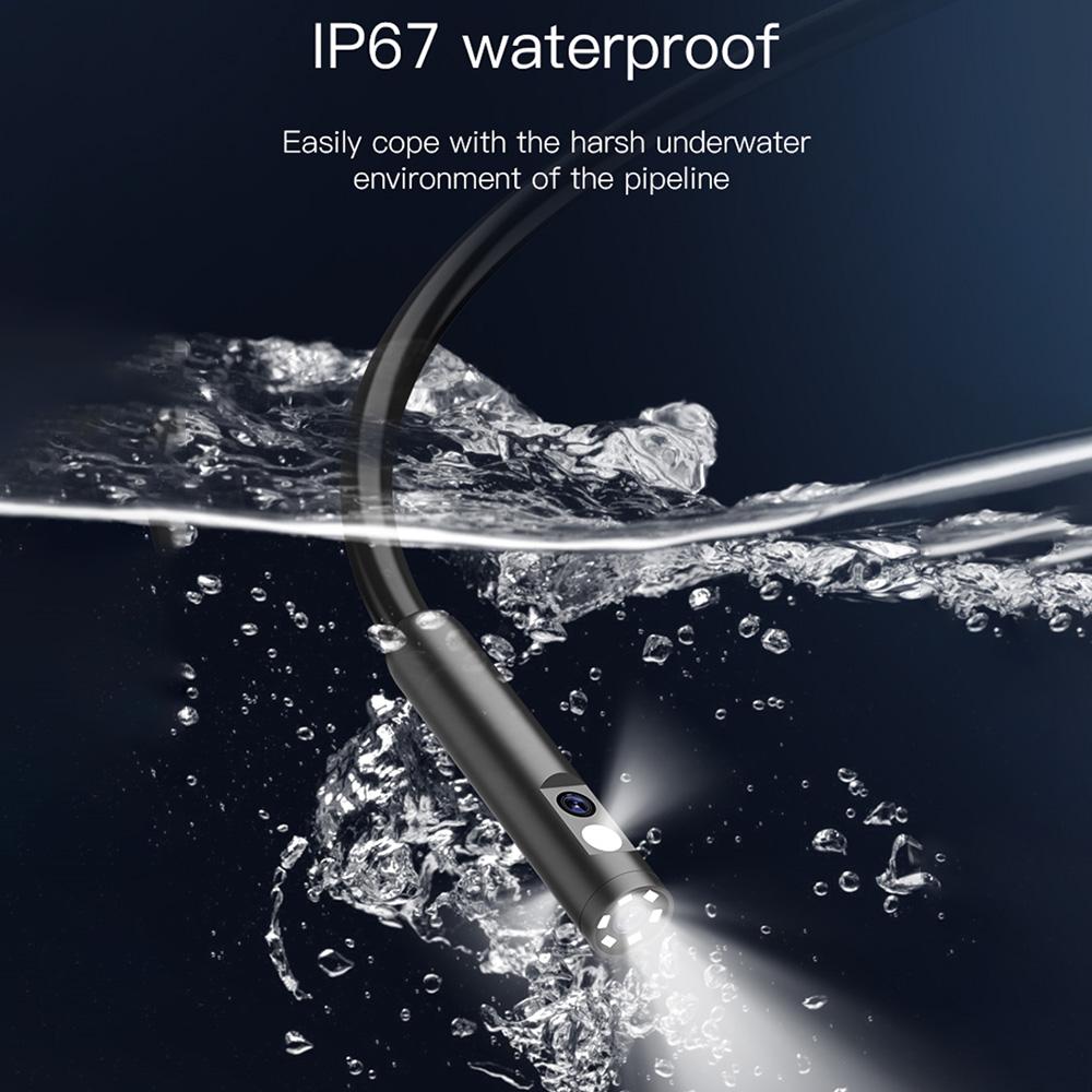 Handheld Industrial Endoscope 4.3 Inch High Clear Screen Borescope Camera with Light 1080P Water Resistant Inspection