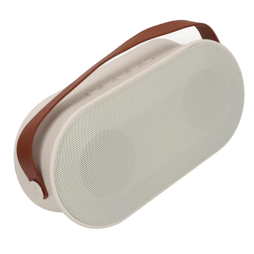 Bluetooth Microphone Speaker Cute Appearance Ambient Light High Power Portable Wireless Speaker for Home Party White