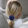 2pcs/set 2.76'' Elastics Ribbon Flower Ball Hair Band for Girls Princess Big Grosgrain Hairrope Pretty Hair Tie Accessories Gift