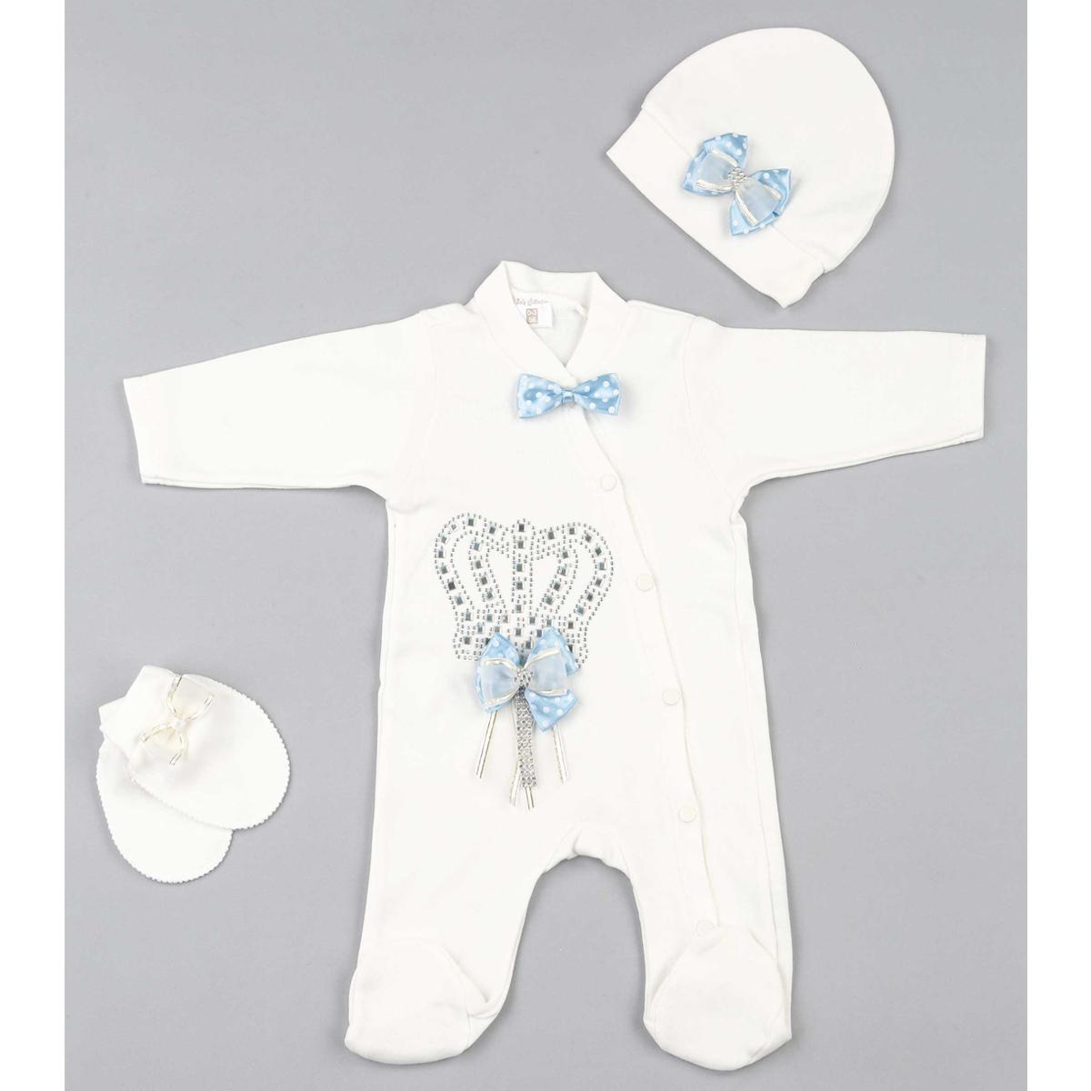 

Комбинезон из 3 предметов Blue King Crowned Baby Boy