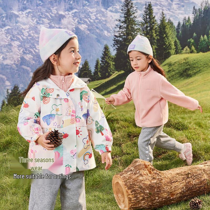 JELLYBABY Kids' 3-in-1 Three-Proof Antibacterial Winter Coat
