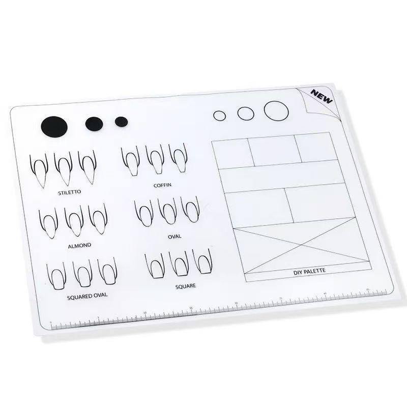 Professionelles Silikon-Matten-Set für Nagelkunst, Stamping und Nagellack-Übungen