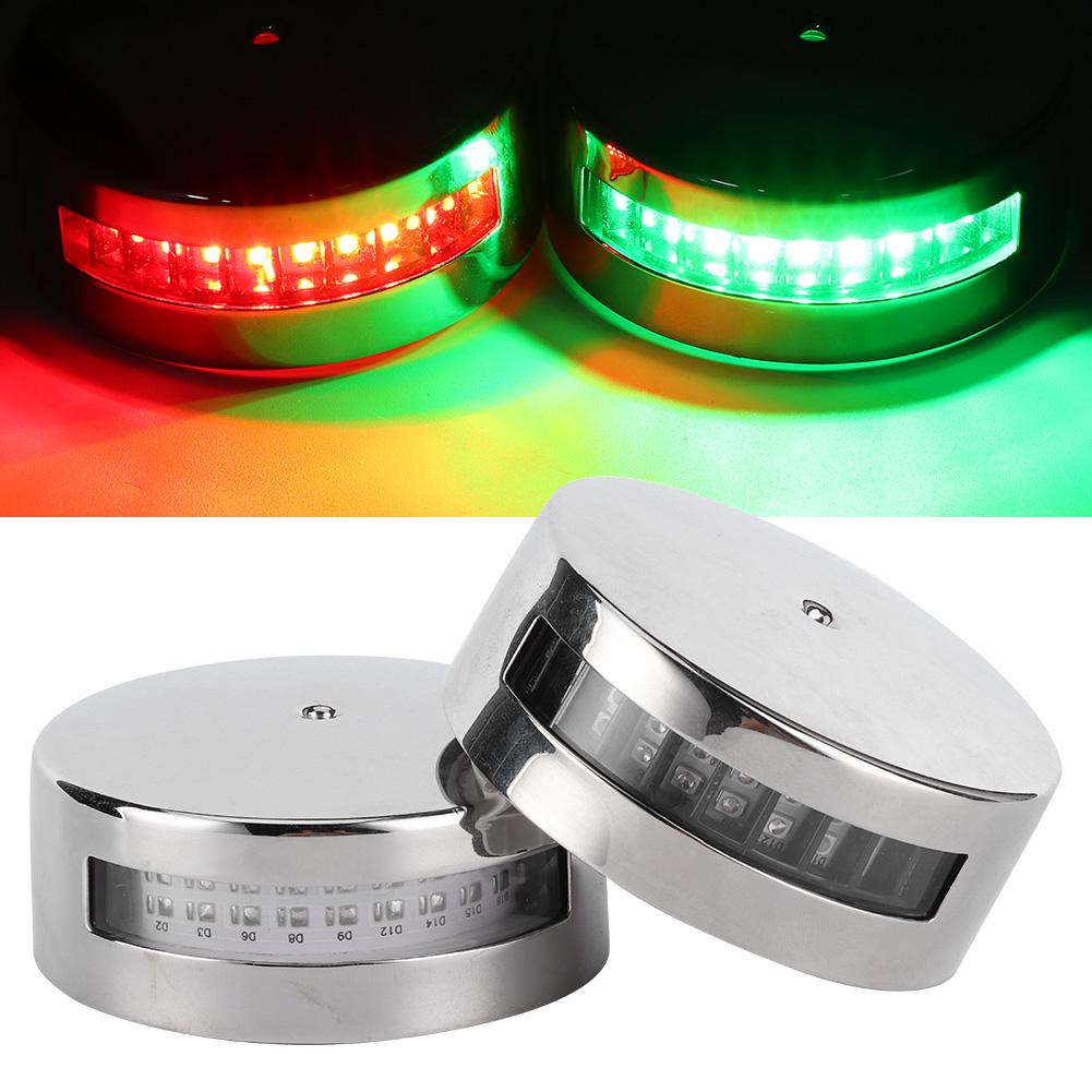 Pair 12V24V LED Navigation Light Red Green Sailing Spot Lamp for Marine Ship Boat Yacht