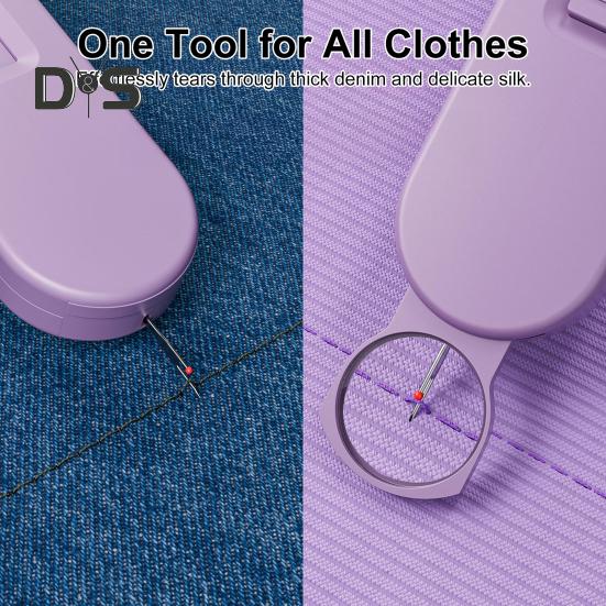 Retractable Seam Opener Stitch Remover with 1.5x Magnifying Glass Portable Thread Remover for Sewing Quilting Needlework Patterns