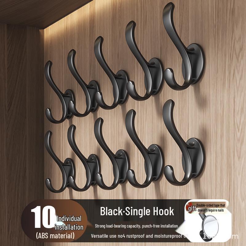 Strong Adhesive No-Drill Wall-Mounted Coat & Hat Hook for Entrance & Wardrobe