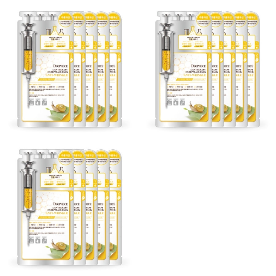 Deoproce Lab Therapy 2 Step Mask Pack Snail Anti Wrinkle 25ml*5ea/10ea/15ea/20ea