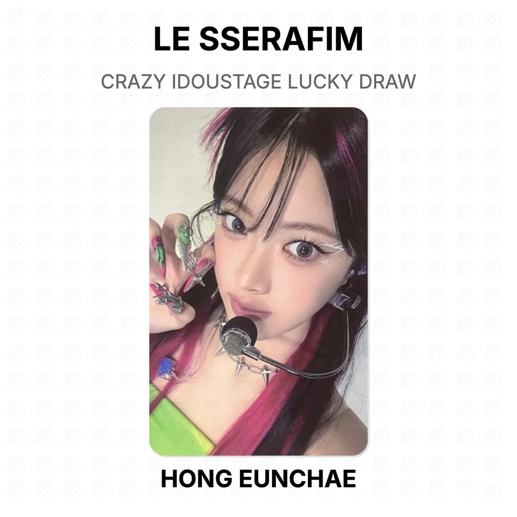 LE SSERAFIM CRAZY IDOUSTAGE LUCKY DRAW Official Photocard