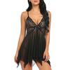 Kobiety Bielizna Kwiat Koronki Bielizna Babydoll V Neck Bielizna nocna Paski