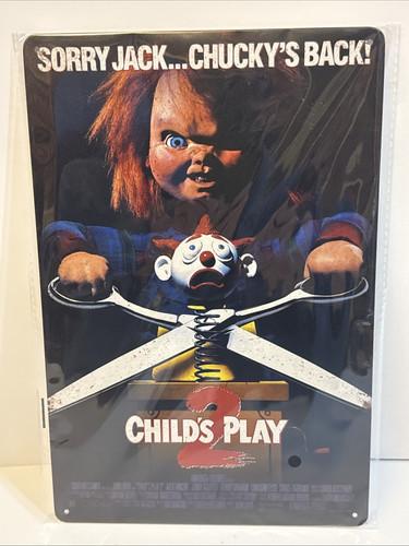 Childs Play Movie Poster Metal Sign Chuckys Back Horror Movie Room DecorAluminumtin sign 20x30cm(7.8x11.8inch)