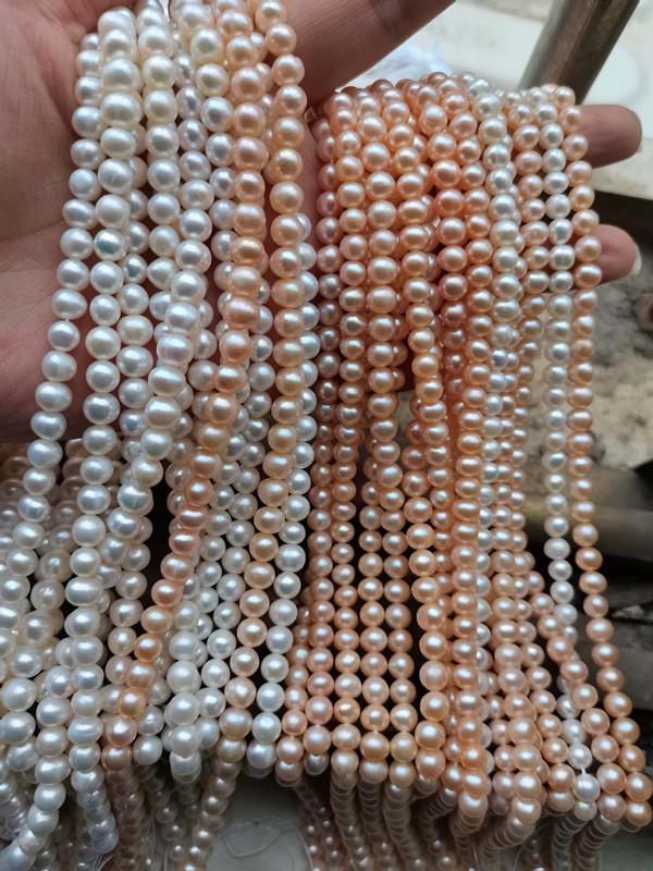 1Strand Pearl Beads 5-5.5mm For Jewelry Making DIY Necklace Bracelet Earrings Accessory Support Dropshipping