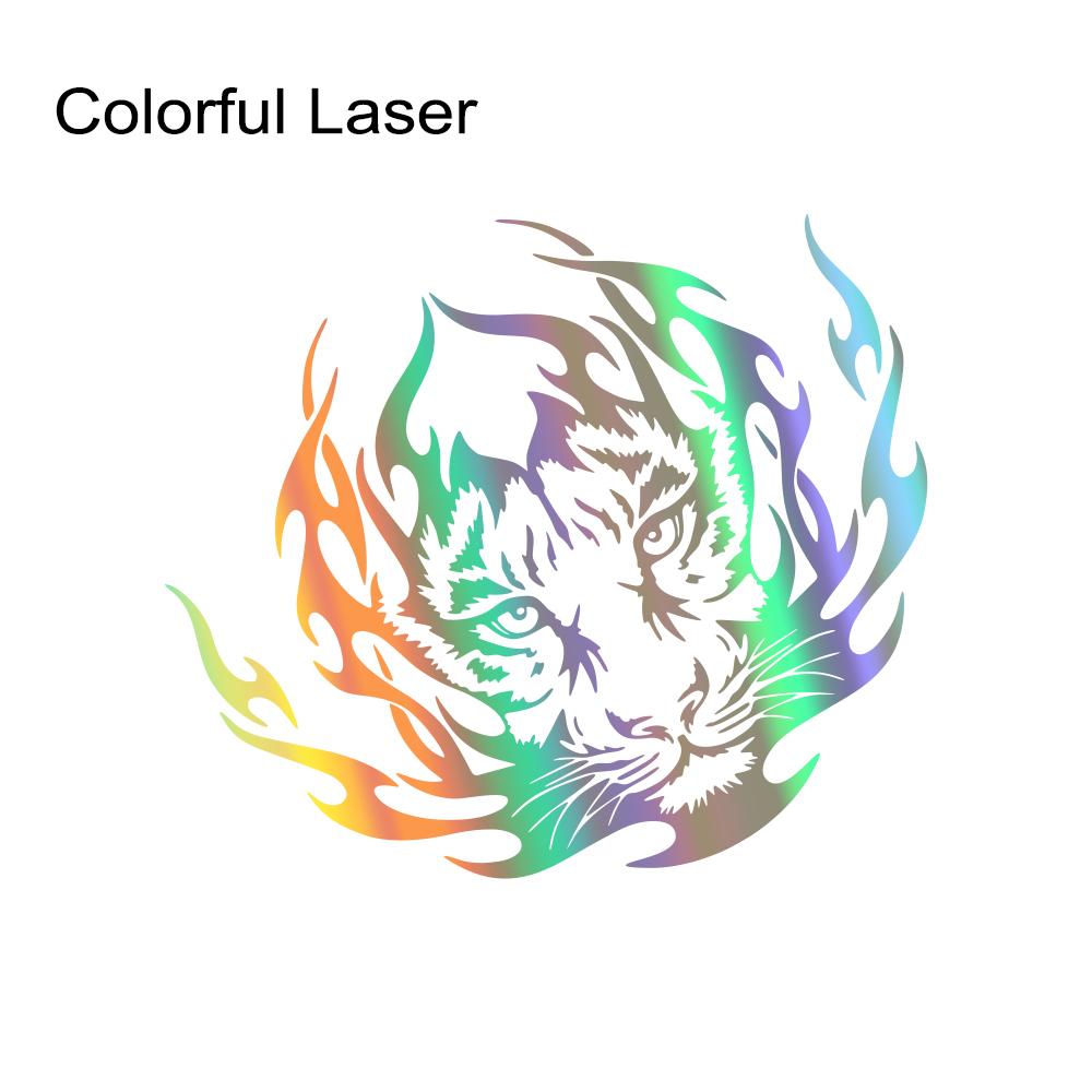 

Car Engine Hood Sticker Flame Shape Animal Predator Car Sticker Fierce Predator Tiger Pattern Vinyl Decal Car Decor Accessories