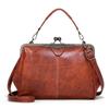 Bag autumn and winter new messenger bag women's simple and versatile retro college style clip portable shoulder bag