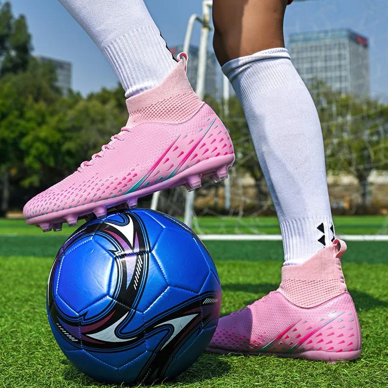 Rote Herren Fußballschuhe Outdoor Training Fußballplatz Stollen Mann Schnürung Anti-Rutsch Herren Fußballschuhe Society botas de futbol