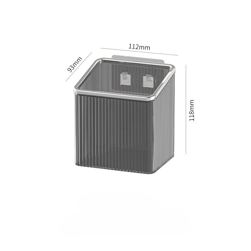 

Storage Box,No Need To Drill Holes Household Bathroom Toilet Wall-mounted Desktop Face Towel Storage Rack Small size сірий/срібний