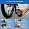 Oziral Ultra-Compact Electric Bicycle Pump, Max 120 PSI, Portable, Compatible with Presta, American, and British Valves, LED Light, Digital Pressure D