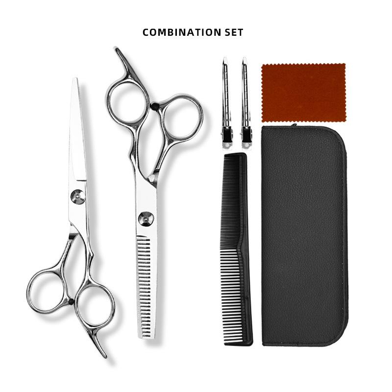 Professional Hairdressing Scissors Set - 4CR Stainless Steel for Home Hair Cutting.