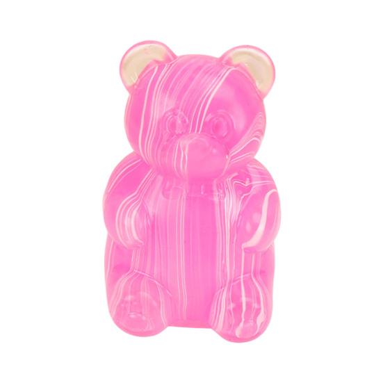 Cute Bear Shaped Stress Reliever Squeeze Toy Portable Soft TPR Decompression Pinch Kawaii Desk Toys for Office Maltose Texture Sensory Fidget