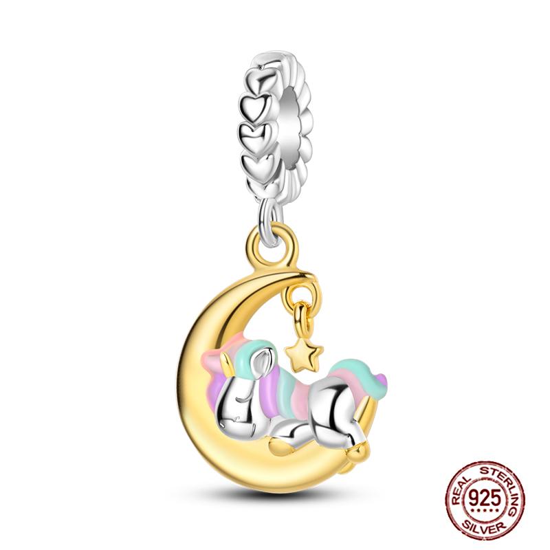 Rose Gold Yellow Charms Copper Sunflower Leopard Firefly Beads Fit Original Bracelet Luminous Charmdiy Jewelry Gift