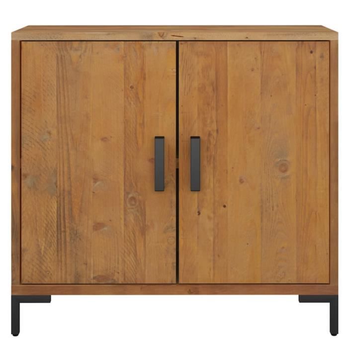 349923 vidaXL Buffet Marron 75x35x70 cm Bois de pin massif recyclé
