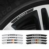Cytbfl1 Set of 4 Aluminum Car Wheel Racing Decals and Badges for Ralliart, Outlander, L200, and Xpander