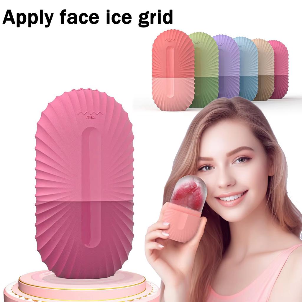 Rullo per il viso in ghiaccio, cubo di ghiaccio, massaggio di bellezza, stampo in silicone per il ghiaccio, per il gonfiore degli occhi, rullo per il viso in ghiaccio, restringimento dei pori