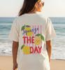 Squeeze the Day Zitrone Grafik Comfort Colors T-Shirt, Sommer Frucht T-Shirt, Retro Grafik Tee, Easy Peasy Zitrone Strandshirt