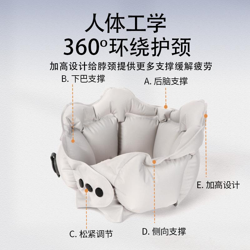 Storage Inflatable Pillow Travel Portable Neck Pillow Multifunctional Airplane Pillow