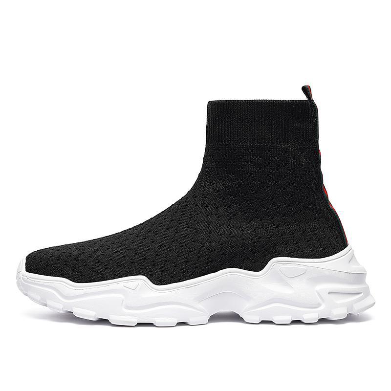 Socken und Schuhe Herren Fly-Woven Mesh Herrenschuhe High-Top Lazy One-Pedal Casual Einzelschuhe Übergröße Sport Herrenschuhe