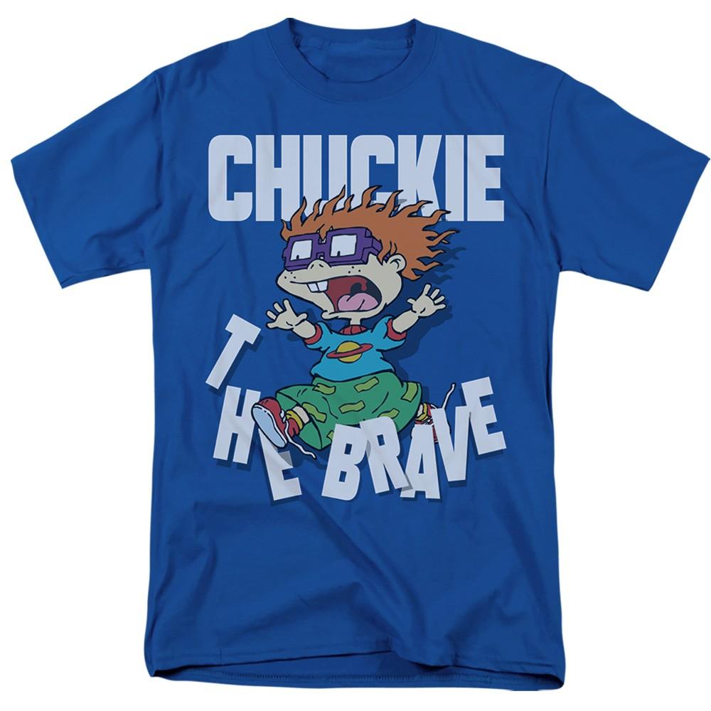 Rugrats - Chuckie The Brave - Adult Unisex Short Sleeve T-Shirt - Blue S