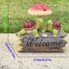 Resin Turtle Mushroom Statue Ornament Cute Cartoon Animal Statue Handicraft Creative Miniatures Figurine Sculpture Living Room
