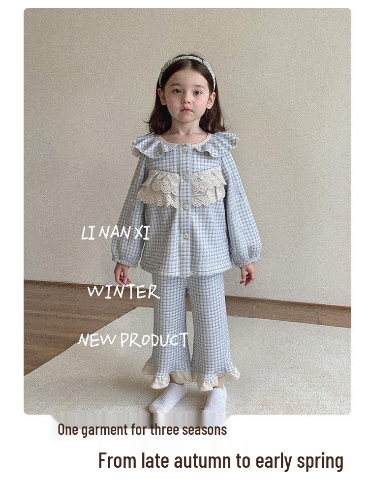 Girls' Winter Pajama Set - Cozy Autumn Homewear for Babies & Kids