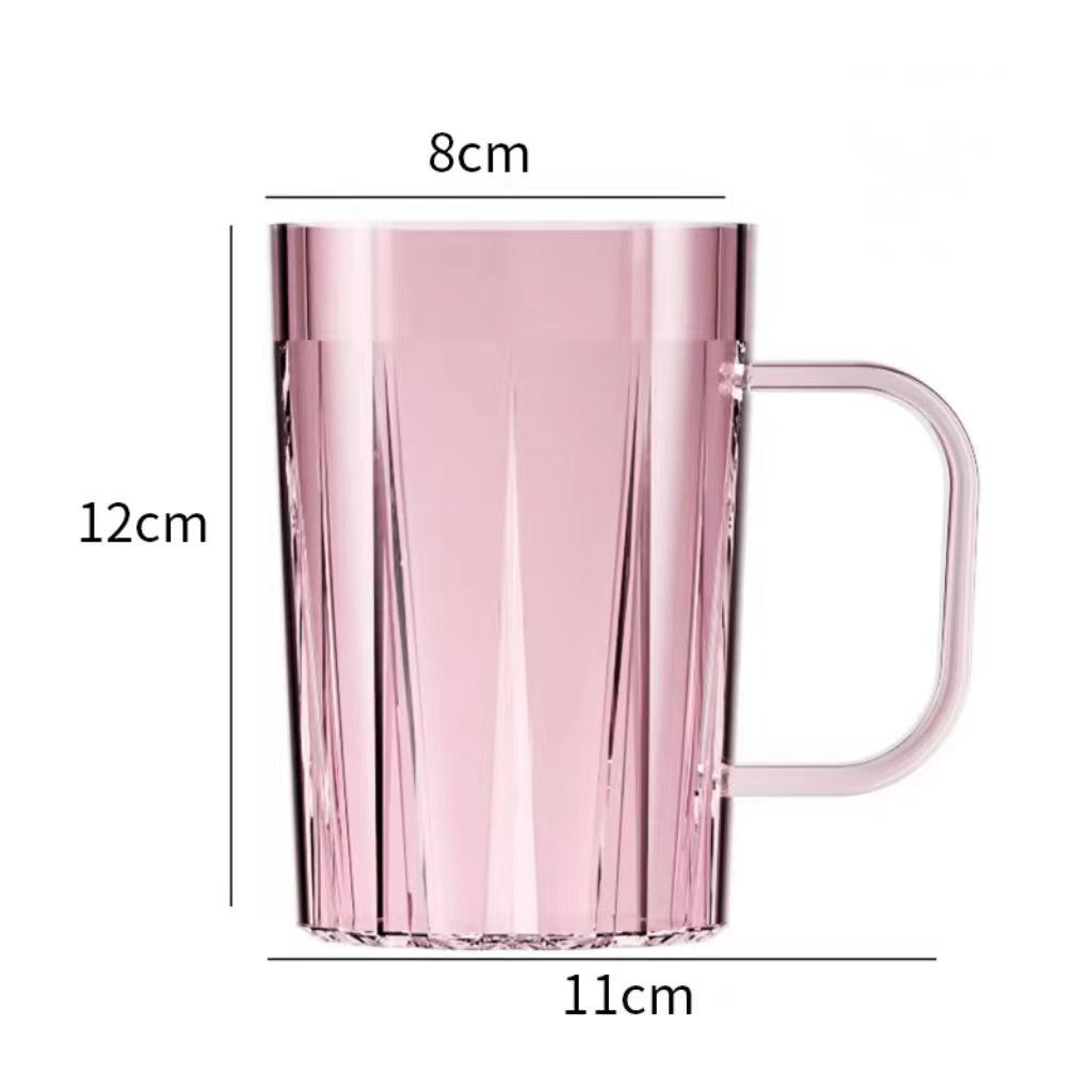 Transparent Luxury Couple Toothbrush & Mouthwash Cup Set - Square, Thickened Design for Home Use 460ml