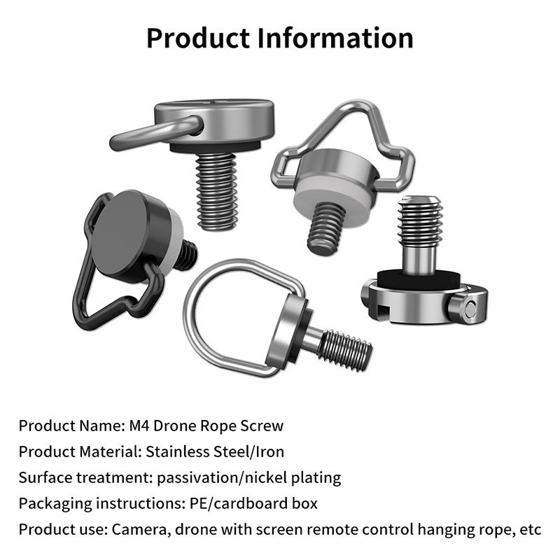 M4 Hand-Tightened Drone Quick Release Remote Control Screw Shoulder Strap Lanyard Screw Drone Accessories Suitable For Dji