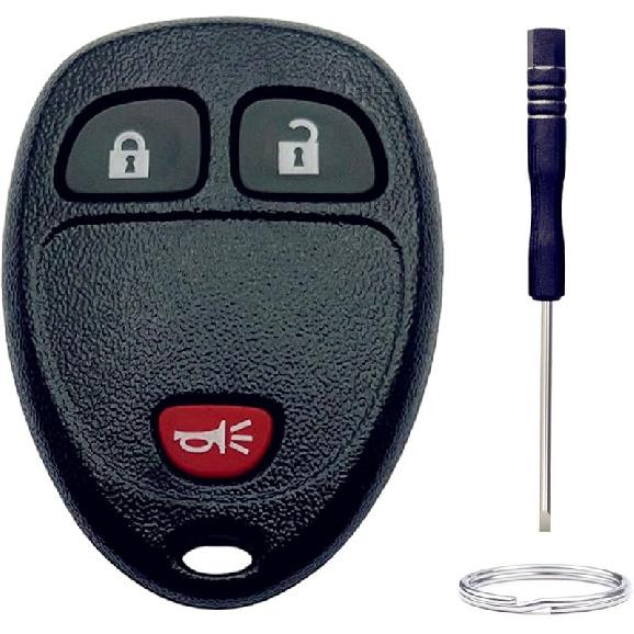 Key Fob Shell Replacement for Chevy Suburban Tahoe Traverse/GMC Acadia Yukon/Cadillac Escalade SRX/Buick Enclave/Saturn Outlook 5 Button Car Keyless