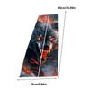 Car Center Pillar Sticker Car Center Column Sticker Black Wolf Engulfed In Flames Side Door Window Cover Window Pillar Posts