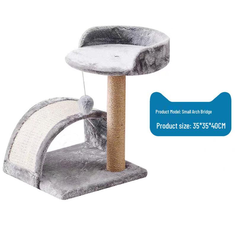 

Милое кошачье дерево с когтеточкой и платформой для прыжков