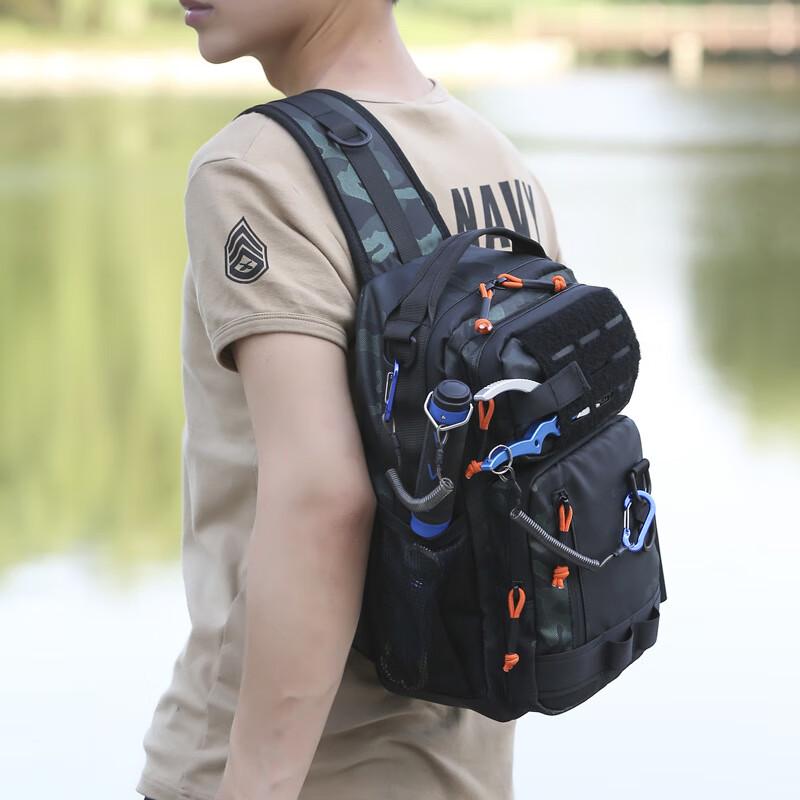 Hufeng Spritzwassergeschützte Angel-Brust-Schultertasche