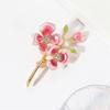 Cute Colorful Peach Brooch for Women Fashion Sweet Enamel Pin Flower Lapel Pin Casual Weddings Clothes Jewelry Gift