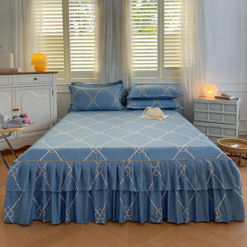 23 barev Matná protiskluzová sukně od postele Jednolůžková jednolůžková sukně s manželskou postelí velikosti Queen s manželskou postelí velikosti Queen Sukně s matrací Ochranné pouzdro/přikrývka Sukně se 2 povlaky na polštář