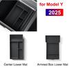 Center Console Armrest Storage Boxes Stowing Tidying Lower Bottom Mats Organizer