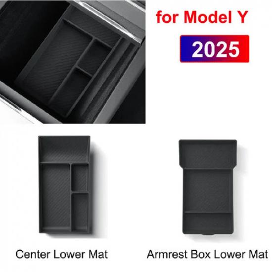 Center Console Armrest Storage Boxes Stowing Tidying Lower Bottom Mats Organizer