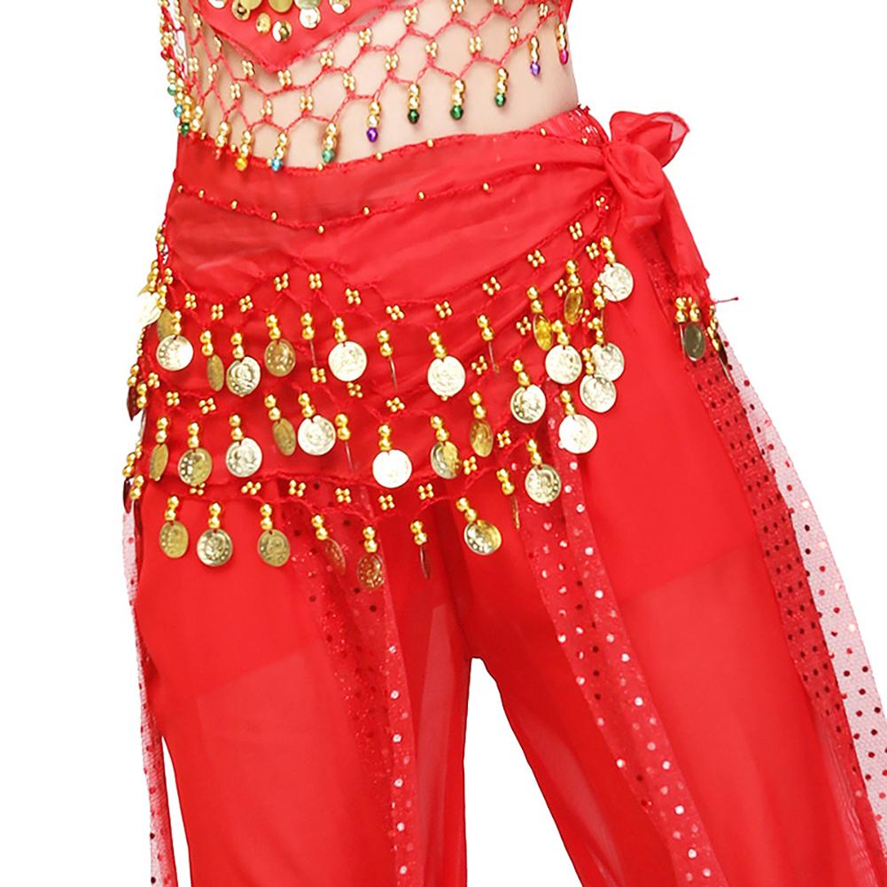 88  Children Belly Dance Waist Chain Chiffon Delicate Indian Dance Performance Waist Chain